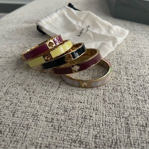 Five Kate Spade 10mm Spade Hinge Bangle